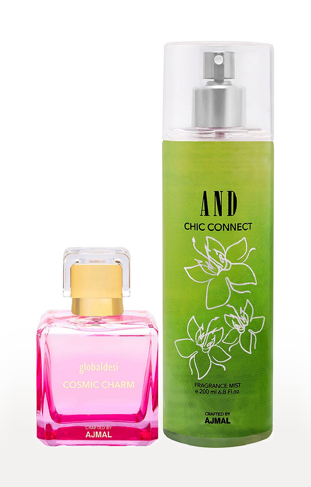 AND Crafted By Ajmal | Global Desi Cosmic Charm EDP 50ML & AND Chi Connect Body Mist 200ML  0