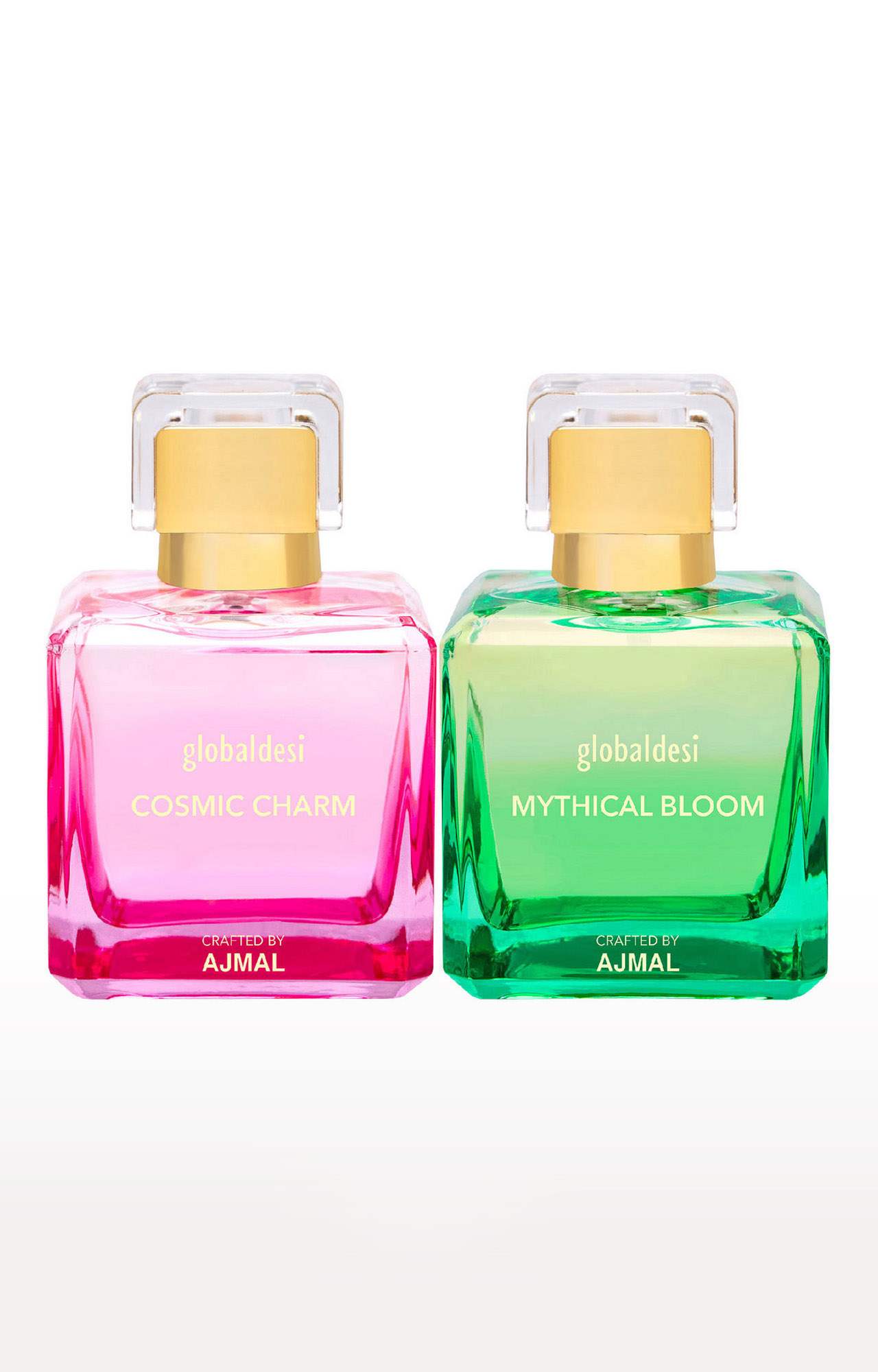 Global Desi Cosmic Charm & Mythical Bloom Pack of 2 Eau De Parfum 100ML for Women Crafted by Ajmal 