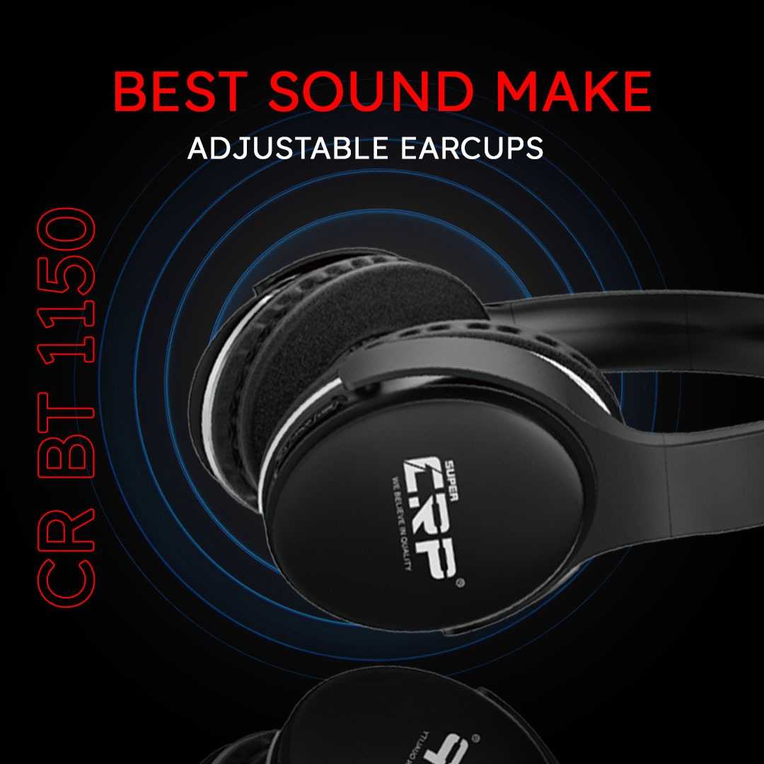 Super CRP CR BT 1150 WIRELESS HEADPHONES ON EAR HEADPHONES Wireless Headset