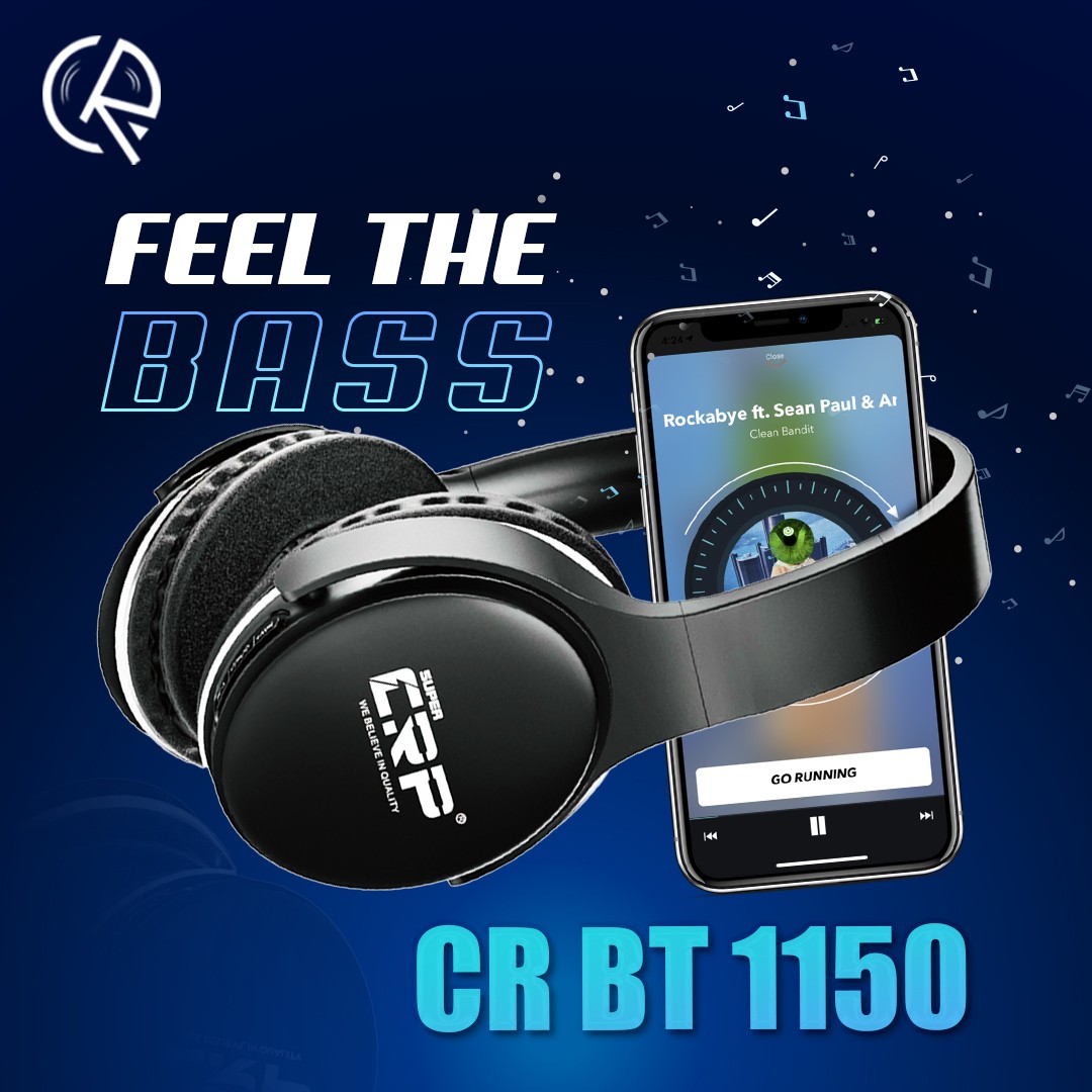 Super CRP CR BT-1150 WIRELESS HEADPHONES - ON EAR HEADPHONES Wireless Headset
