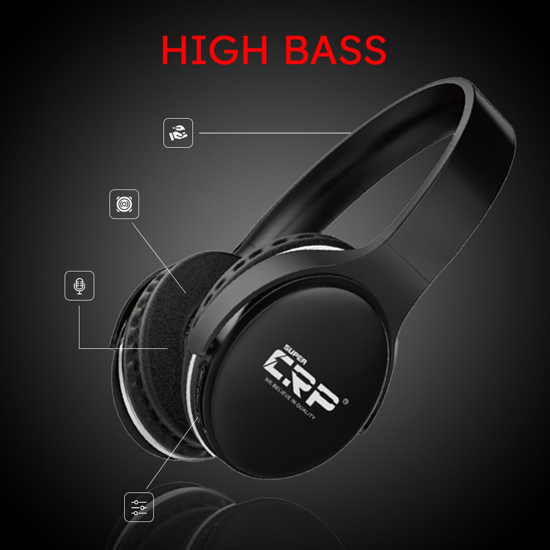 Super CRP CR BT-1150 WIRELESS HEADPHONES - ON EAR HEADPHONES Wireless Headset