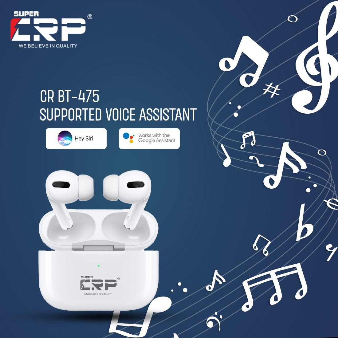 CR BT-475 Pro level TWS - Wireless Earbuds