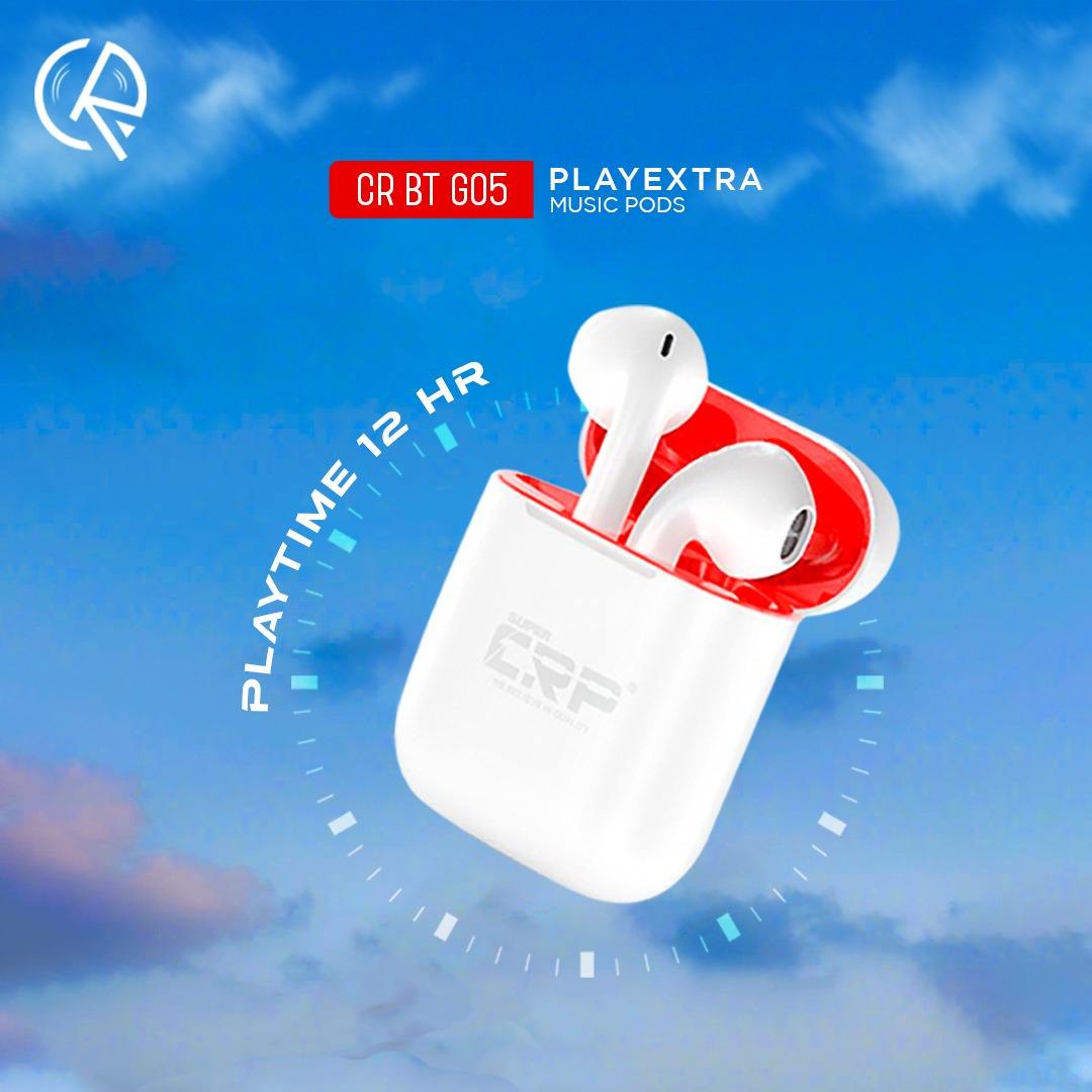 SUPER CRP CR BT G05 Hard Bass Wireless Bluetooth Earbuds Bluetooth Headset (Black, In Ear)
