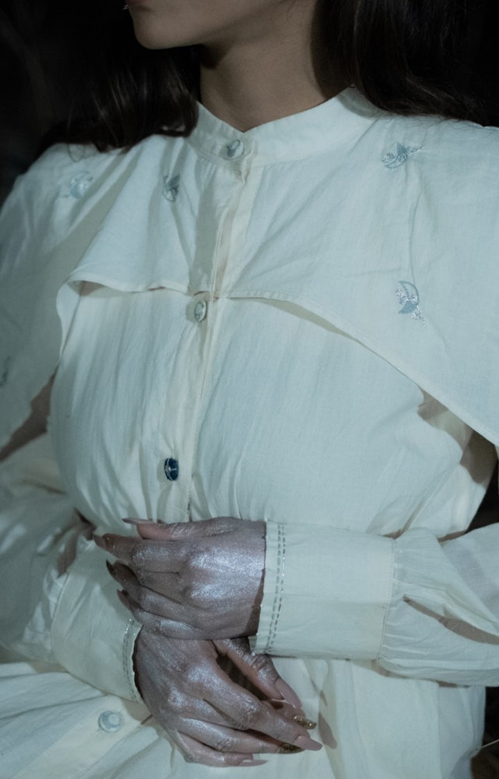 OurDve | Beige Cotton  Dress 3