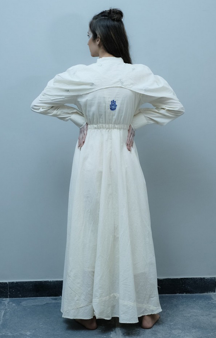 OurDve | Beige Cotton  Dress 2