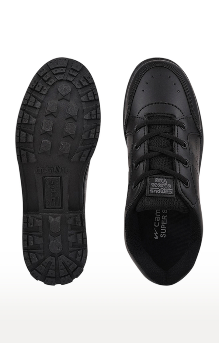 Campus Shoes | Boys Black CS 63S School Shoes 0