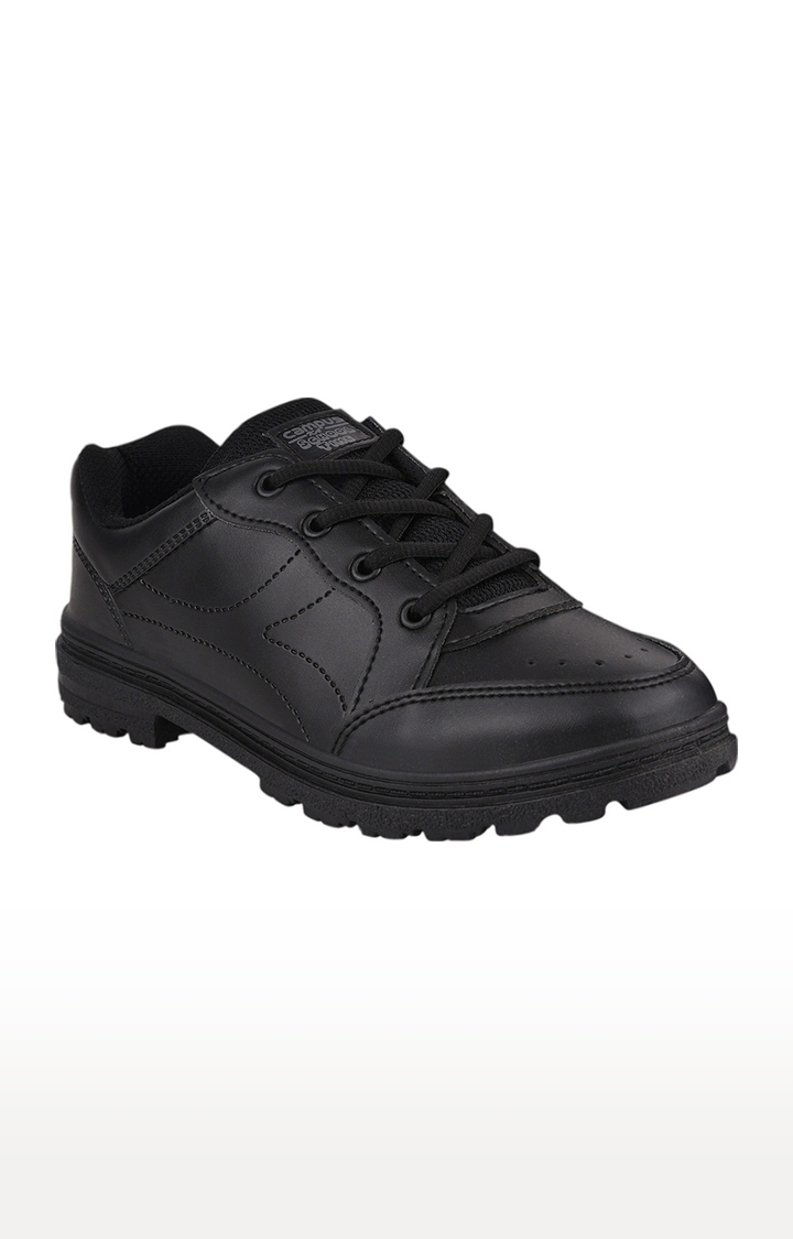 Campus Shoes | Boy's CS-63S Black PU School Shoes 0