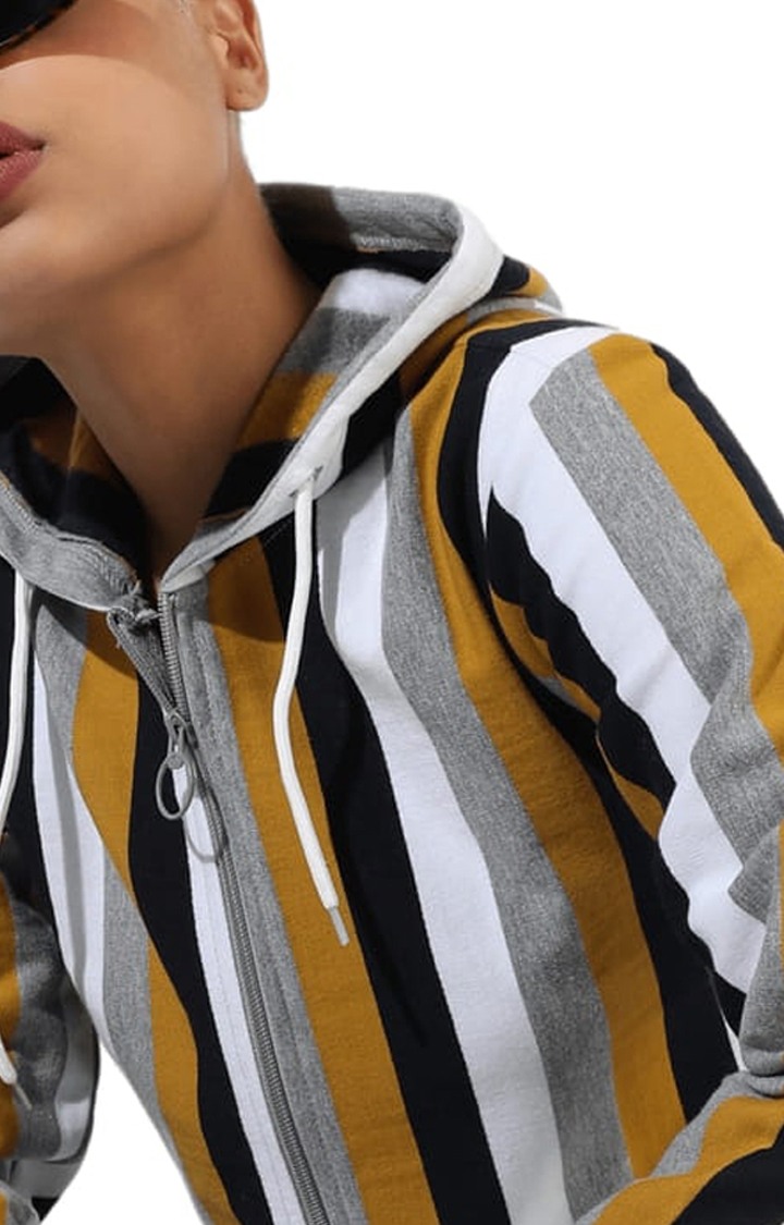 Women's Multi Striped Hoodies