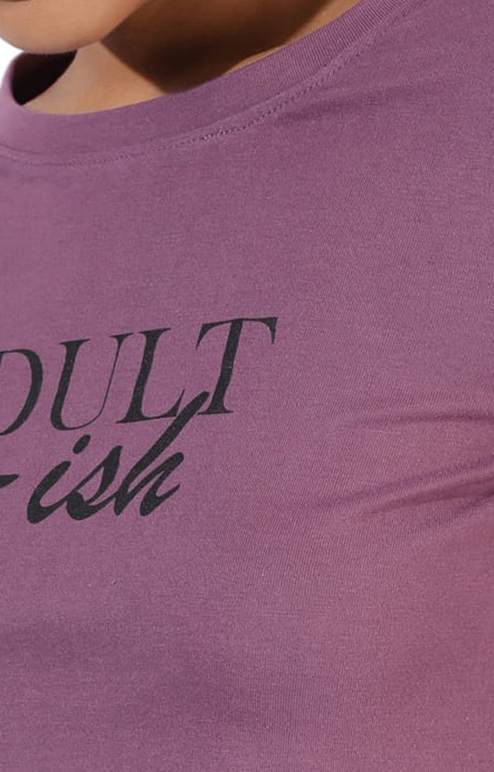 Women's Purple Typographic Co-ords