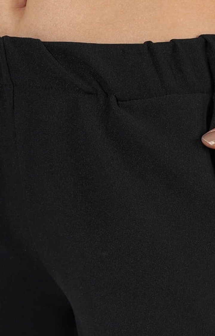 Women's Black Solid Co-ords