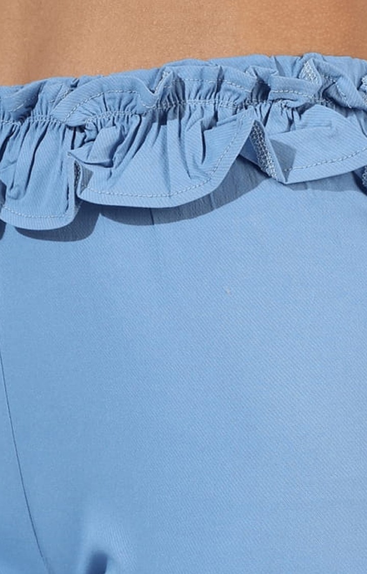 Women's Blue Solid Co-ords