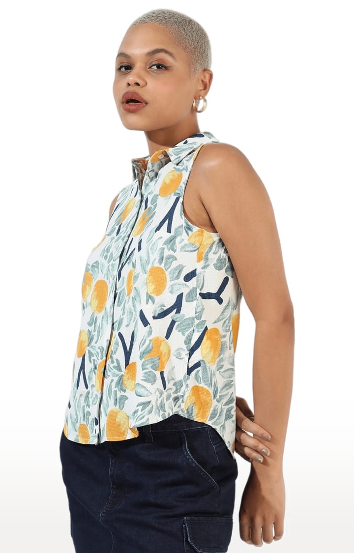 CAMPUS SUTRA | Women's Multicolour Polyester Printed Casual Shirt 2