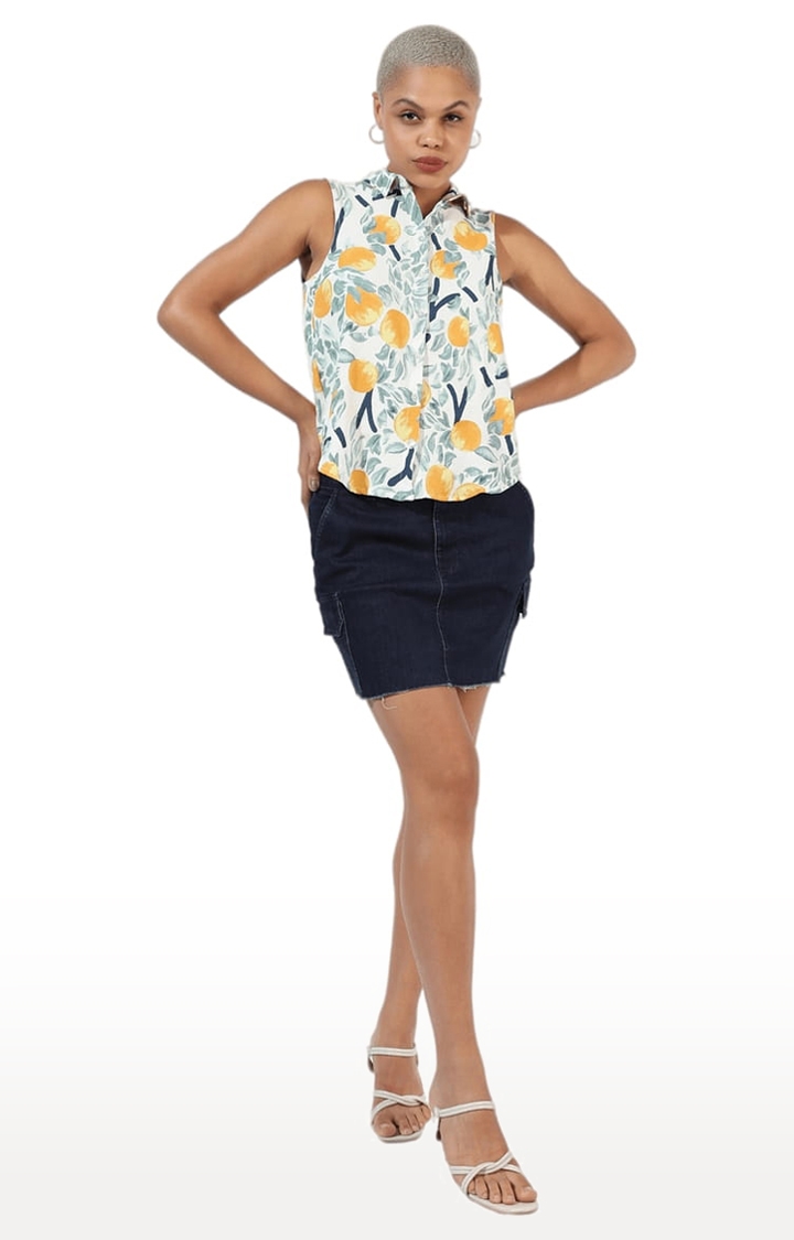 CAMPUS SUTRA | Women's Multicolour Polyester Printed Casual Shirt 1