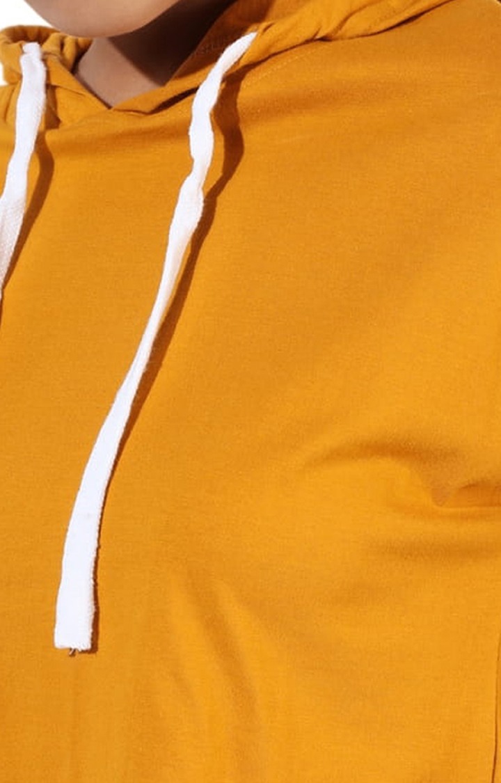 Women's Yellow Solid Crop Top