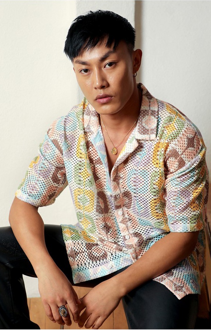 Men's Multicolor Printed Oversized Shirts