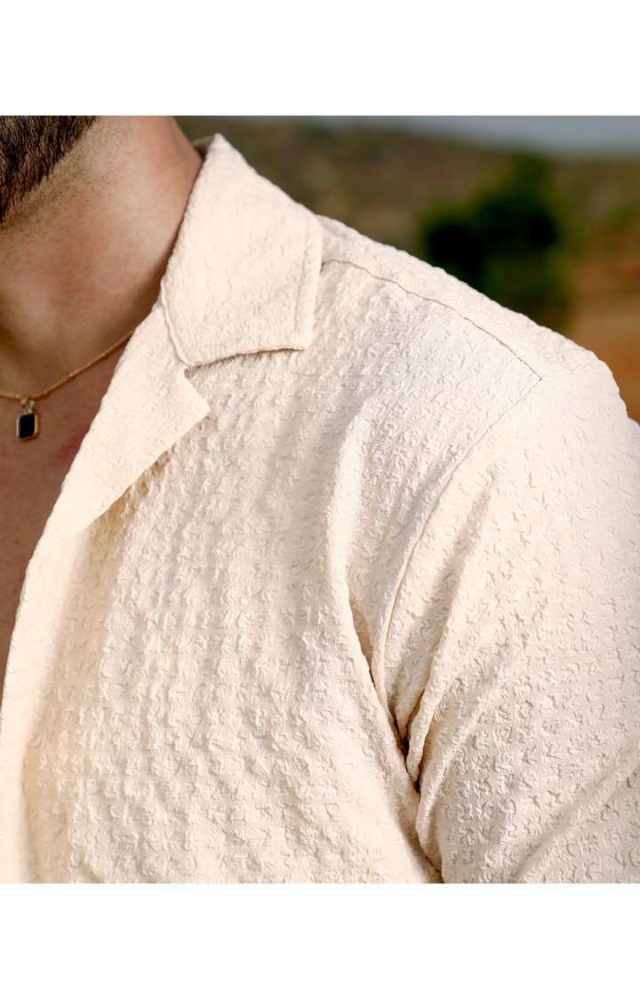 Men's Yellow Solid Casual Shirts