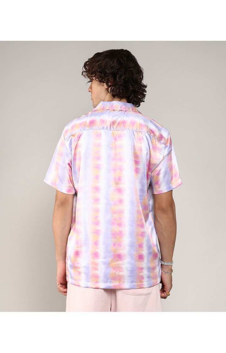Men's Pink Printed Casual Shirts