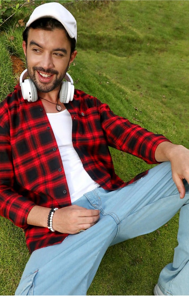 Men's Multicolor Checked Casual Shirts