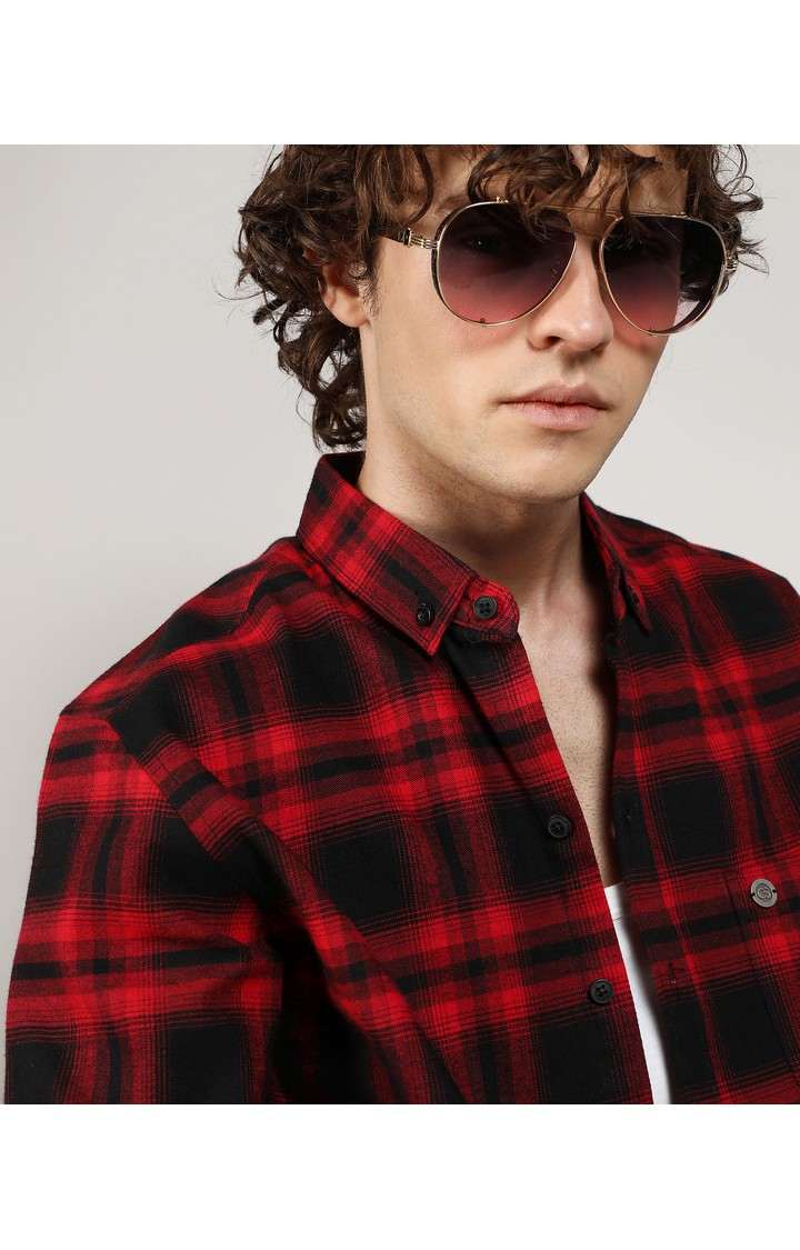 Men's Multicolor Checked Casual Shirts