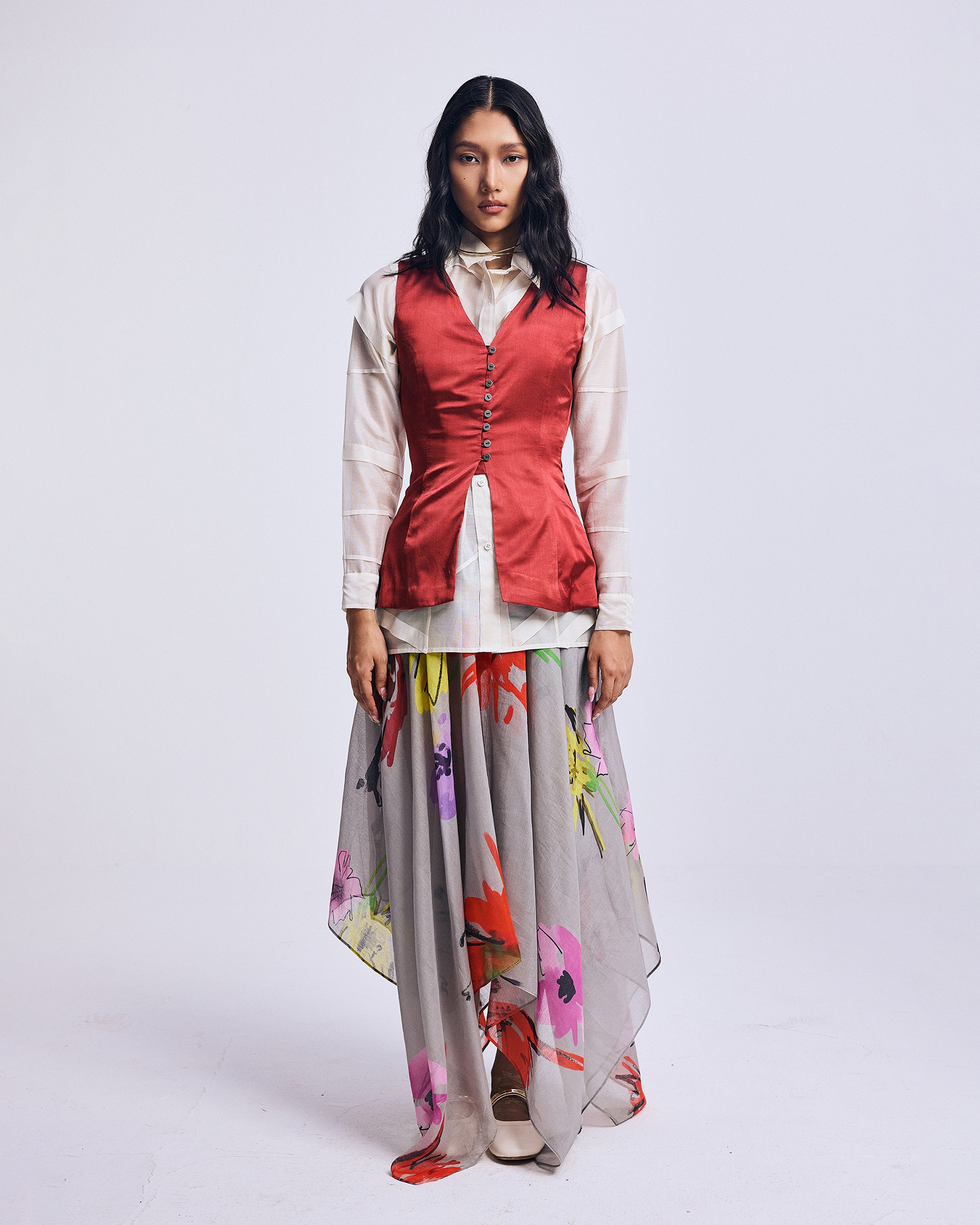 Crimson Curve Waistcoat