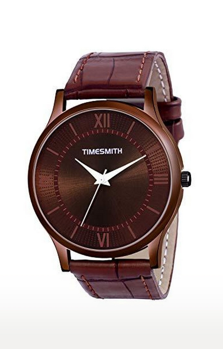 Timesmith | Timesmith Leather Brown Dial Watch CTC-009 For Men 0