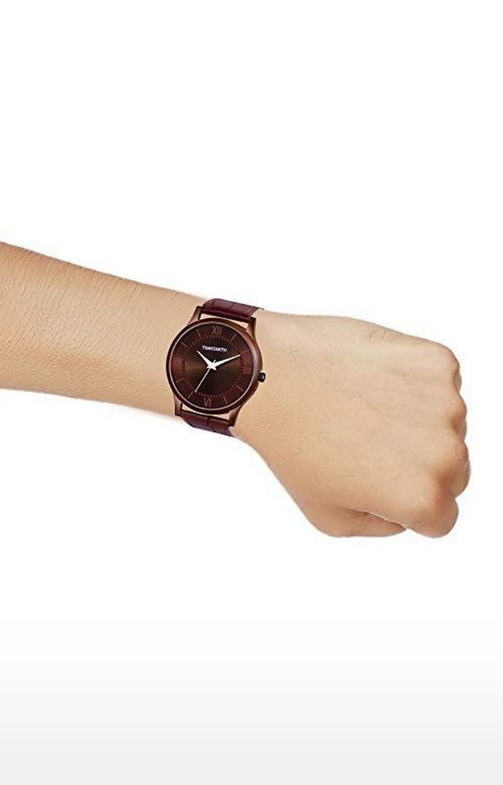 Timesmith | Timesmith Leather Brown Dial Watch CTC-009 For Men 3