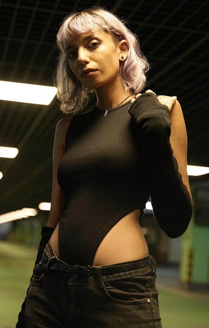 Women's Black Cut Out Body Suit