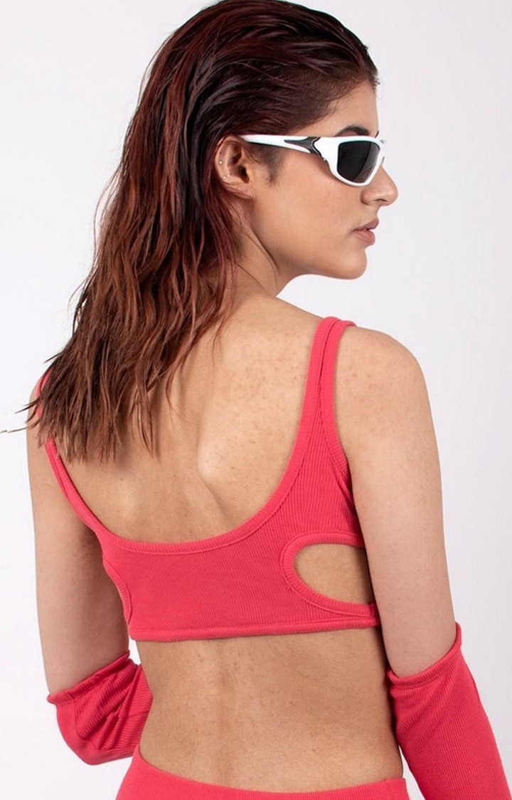 Women's Red Cut Out Tank Top