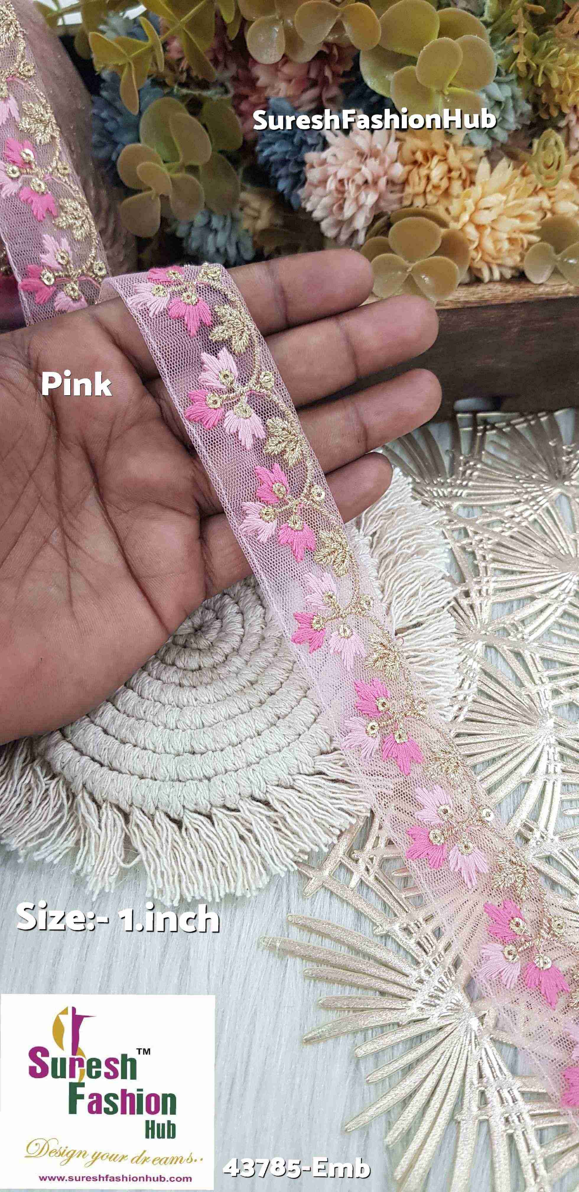 Pink Delight Embroidery Lace