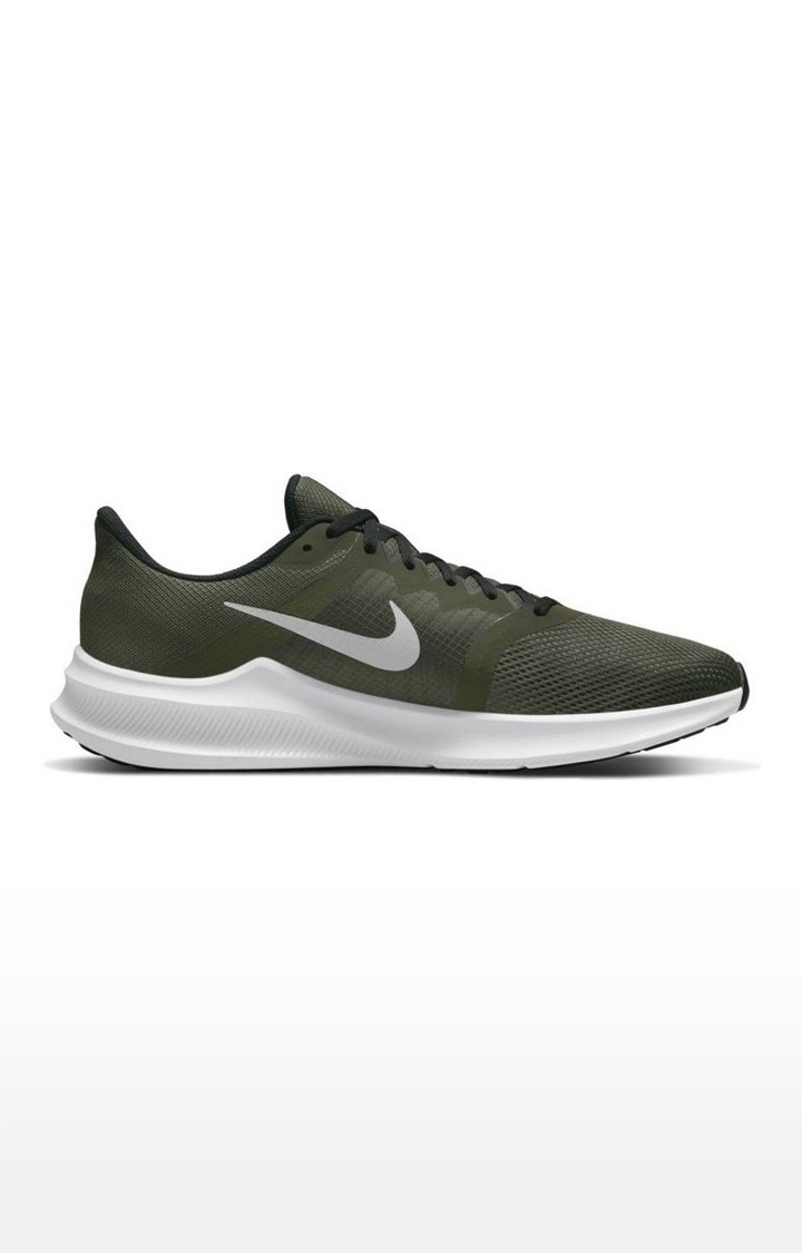 Men's Oilve Green Synthetic Running Shoes