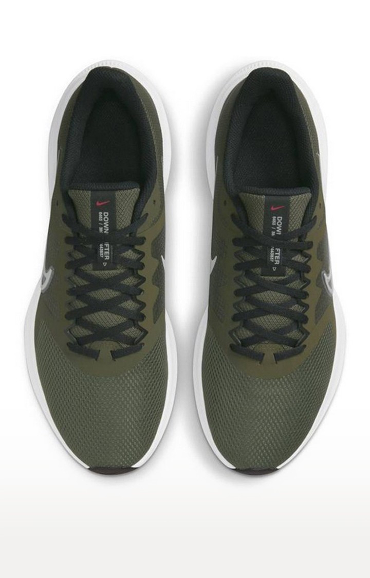 Men's Oilve Green Synthetic Running Shoes