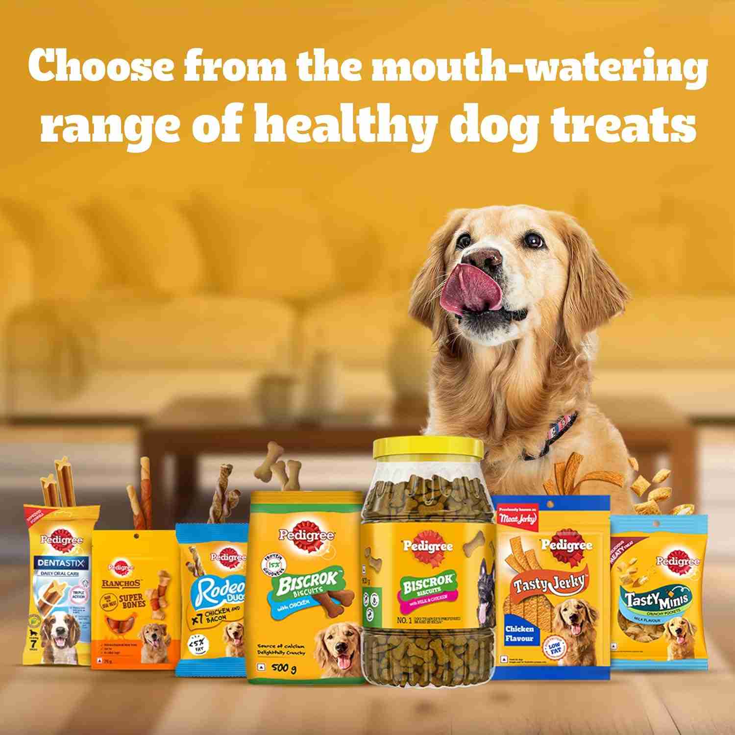 Pedigree Biscrok Protein & Calcium Biscuits for Dogs with Milk & Chicken 900 g