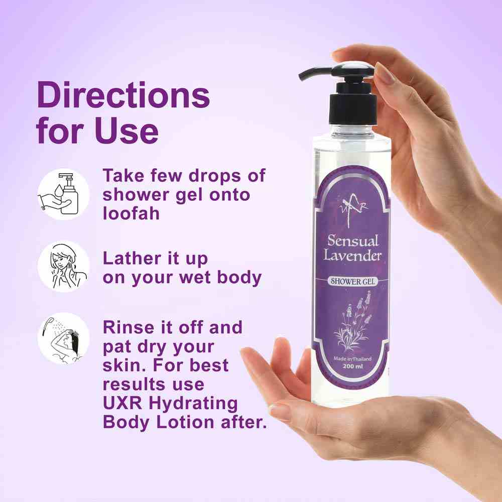 UXR | UXR Bath & Body Sensual Lavender Shower Gel 200ML ( Pack of 2 ) 2