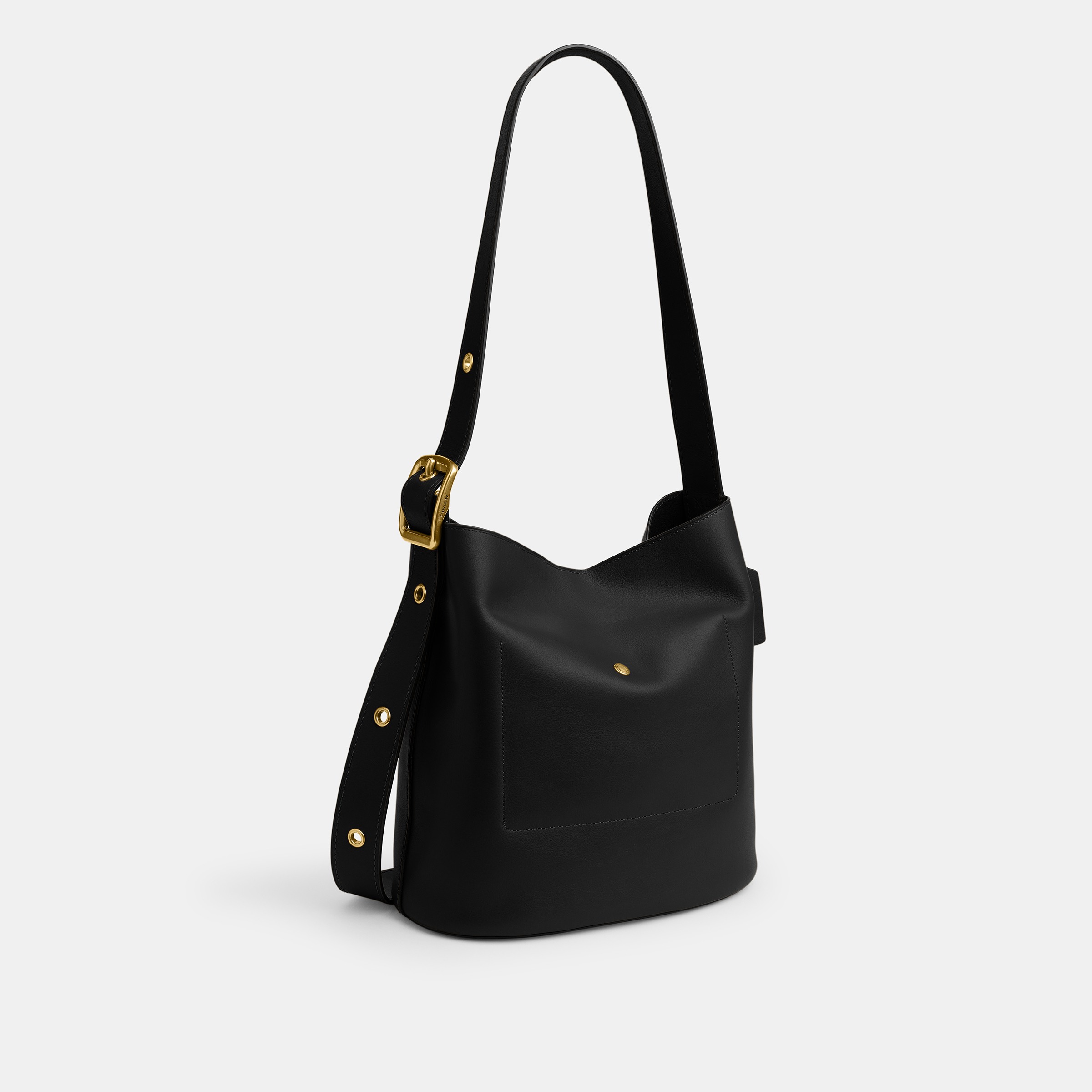 Natural Grain Leather Bleecker Bucket Bag