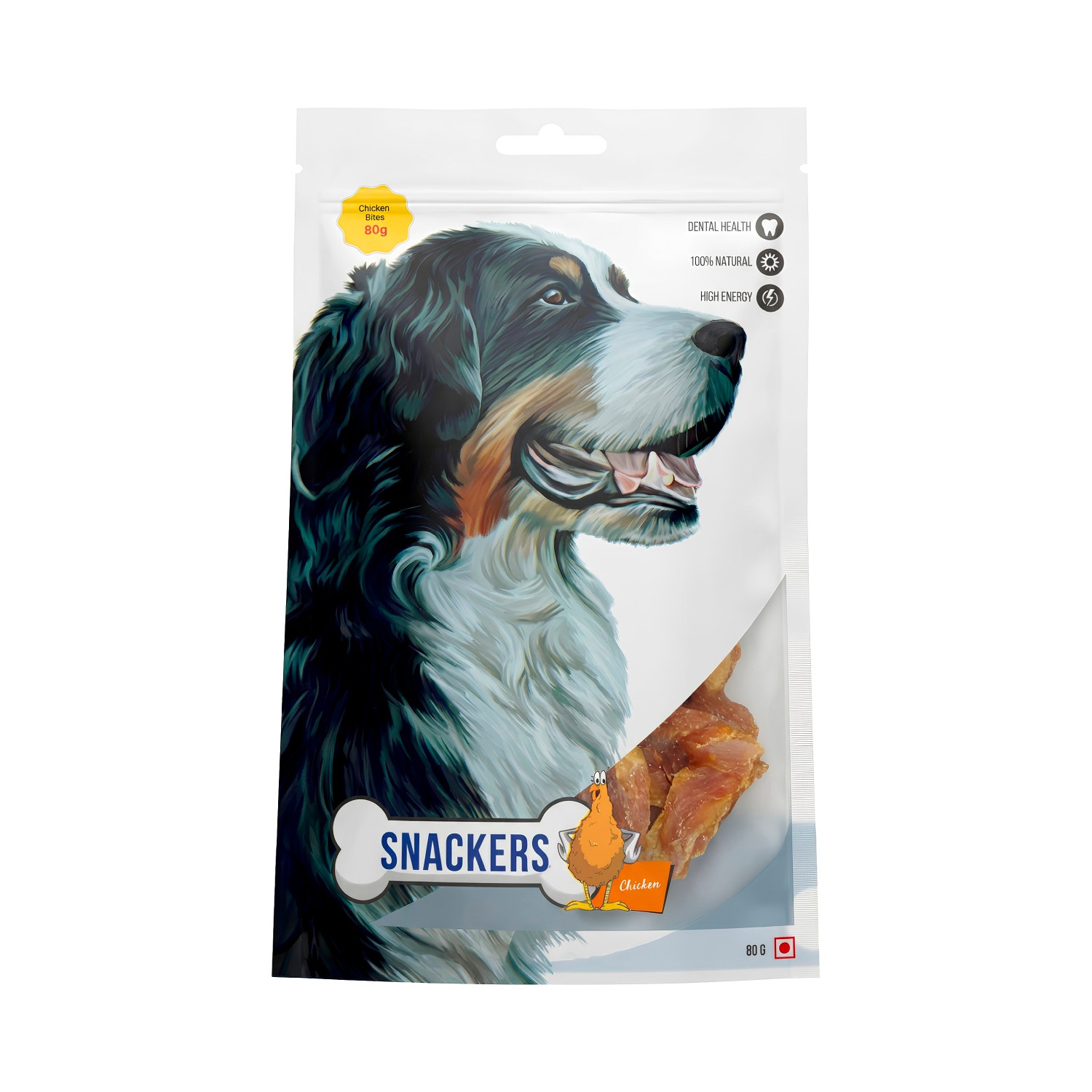 Snackers Chicken Bites Chicken Dog Treat, 80g