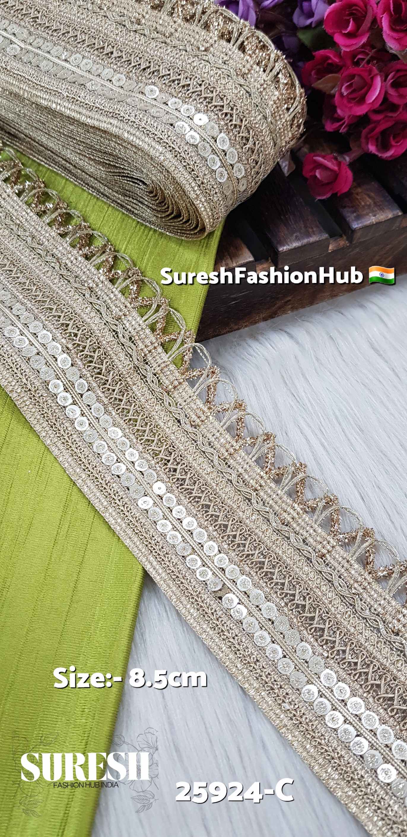 Pearl Elegance Jhalar Joint Lace – 25924-C