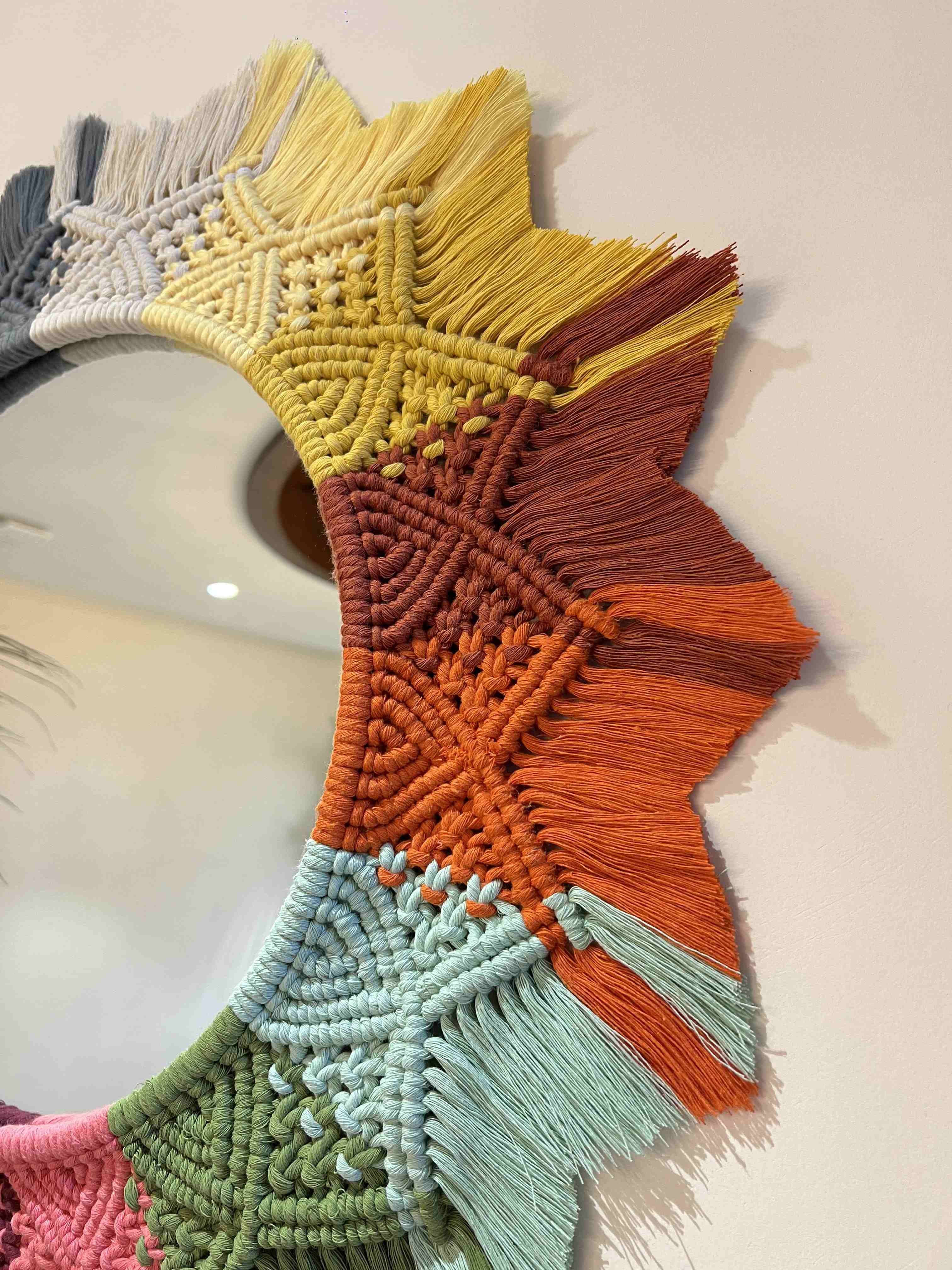 Multi Coloured Mandala Mirror