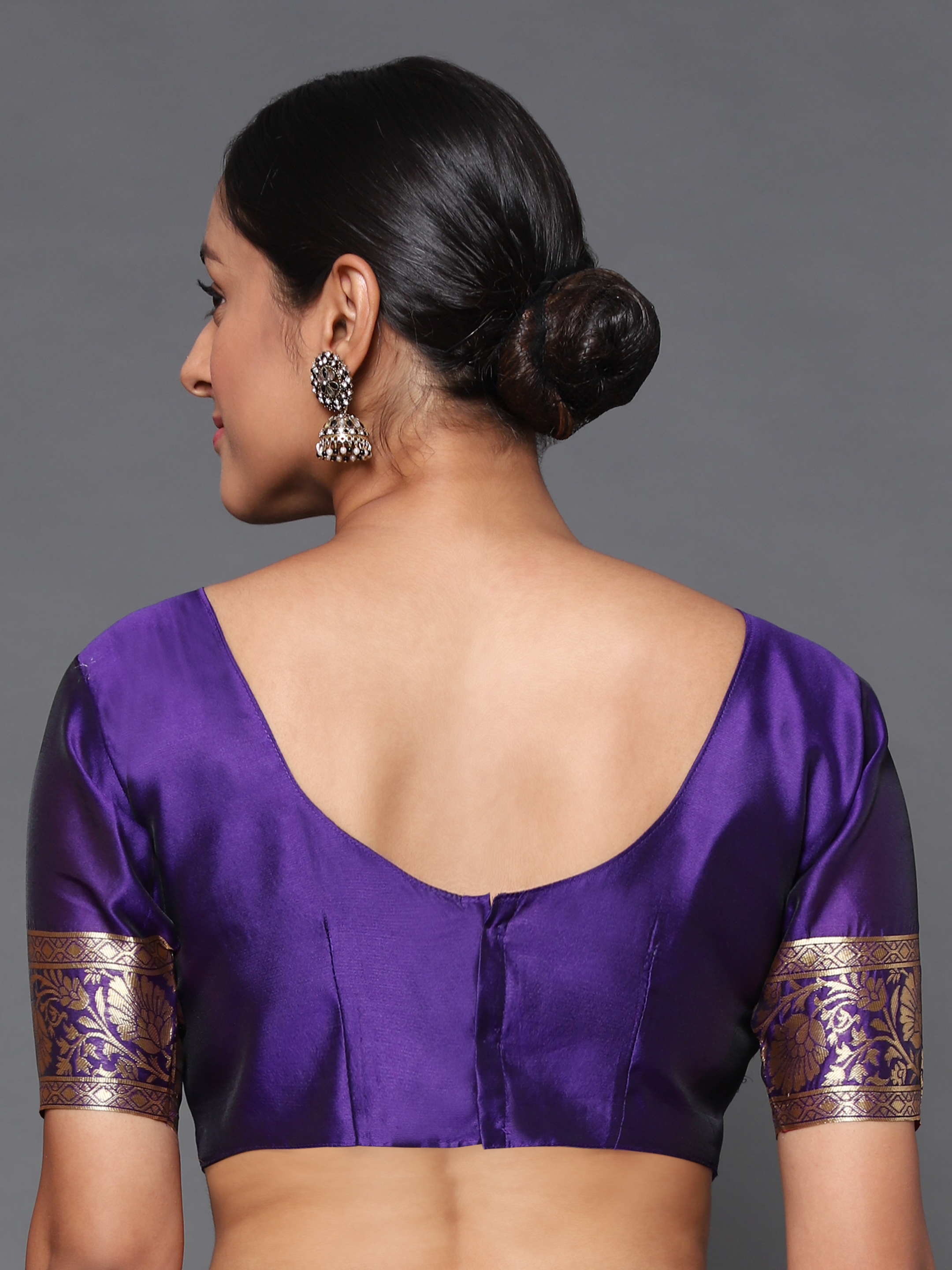 Glemora | Glemora Blue Designer Ethnic Wear Silk Blend Banarasi Traditional Saree 6