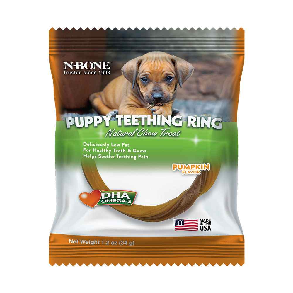 N-Bone | N-Bone Puppy Teething Ring Pumpkin Flavor, 34 g