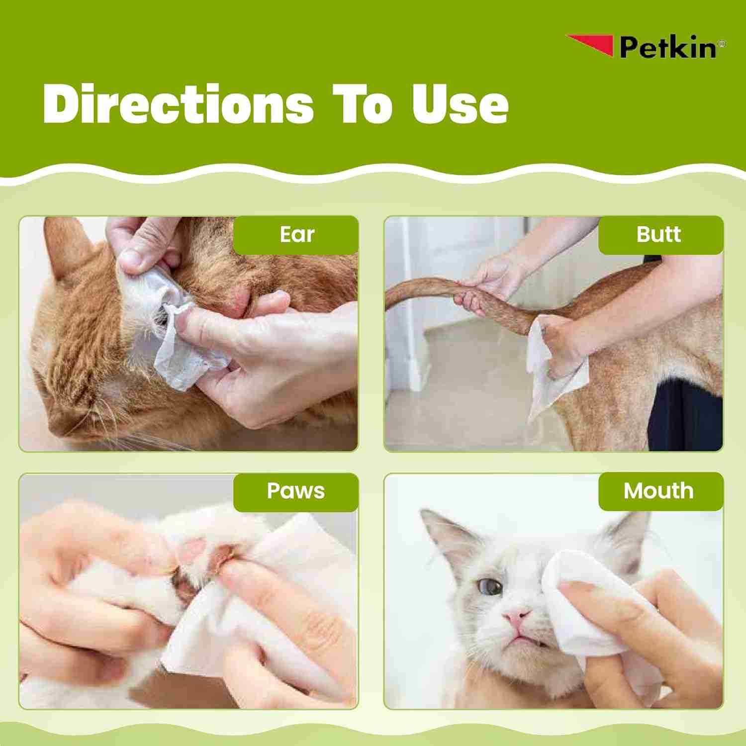 Petkin Big n' Thick Natural Pet wipes 100 Wipes