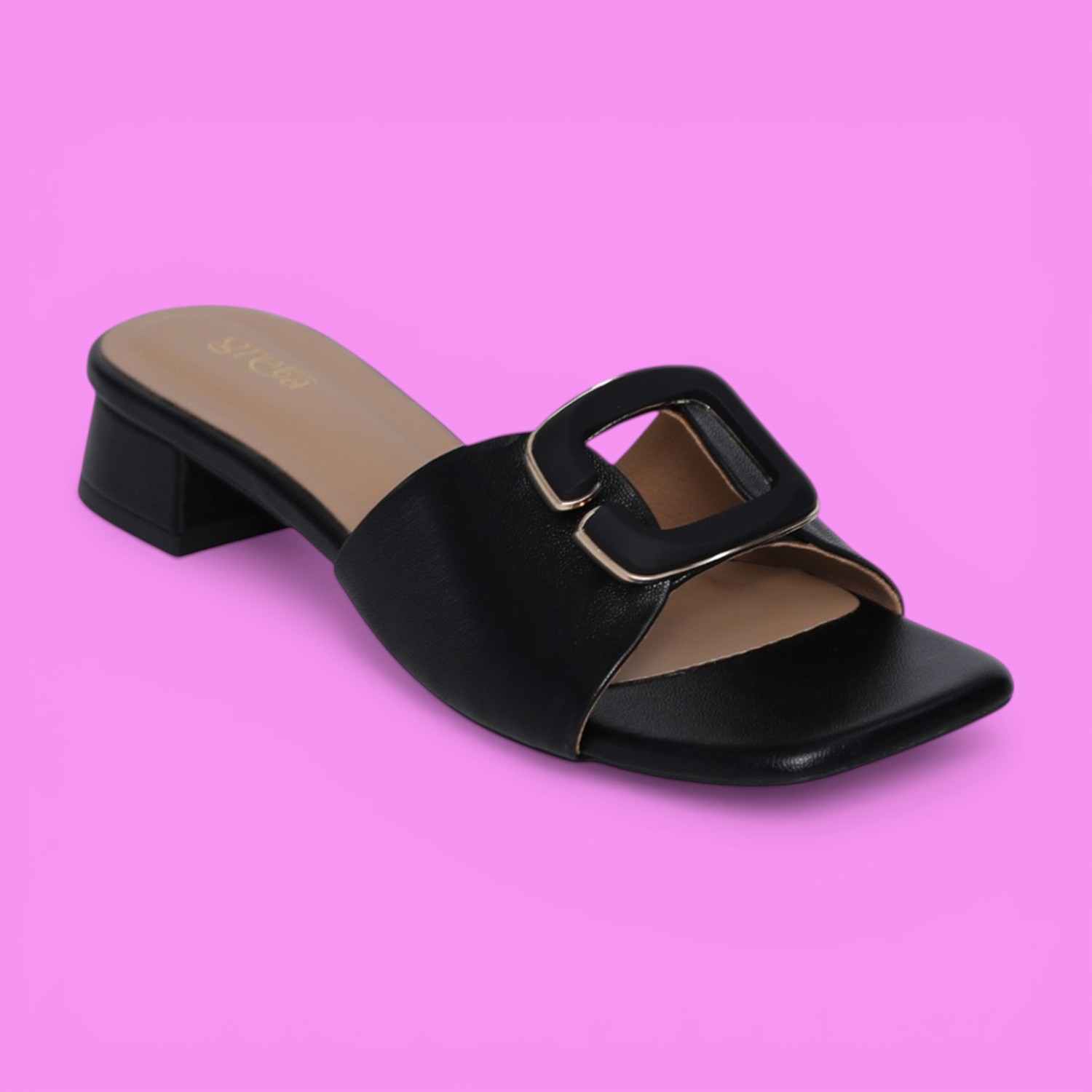 Women Midnight Frame Block Heels