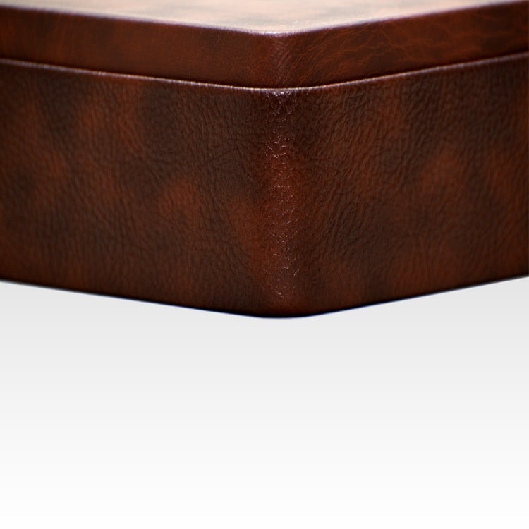 Tissue Box Holder for Home and Office in Premium Faux Leather | Size: 9.5 x 4.5 x 2.5(H) Inches | Classic | Brown