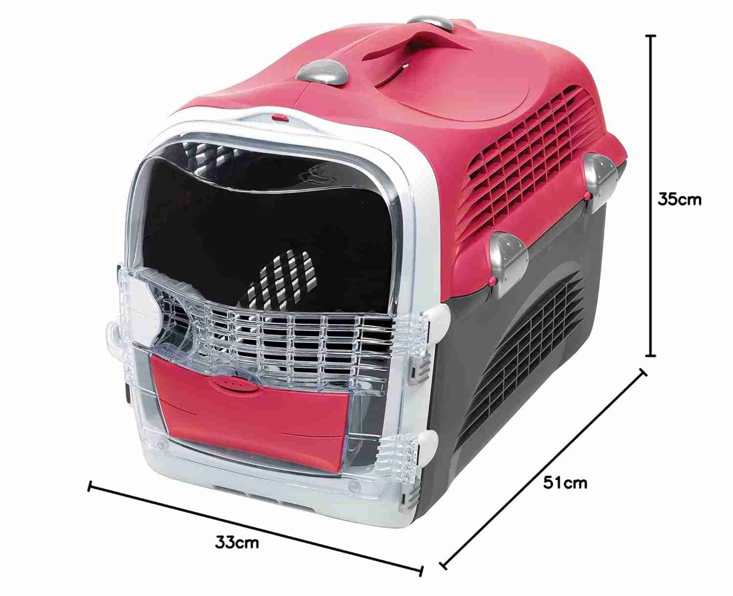 Catit Cabrio Carrier for Cats, Cherry Red