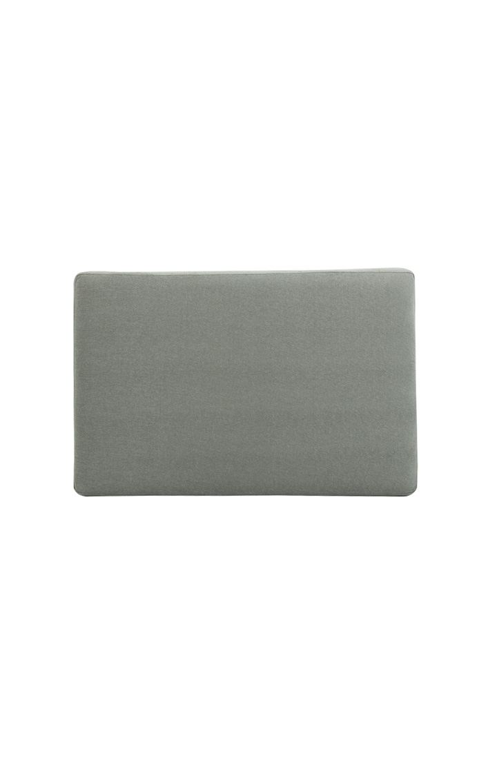 neudot Hailey Fabric Ottoman | Entry Way Stool | Wooden Legs | Misty Green Colour