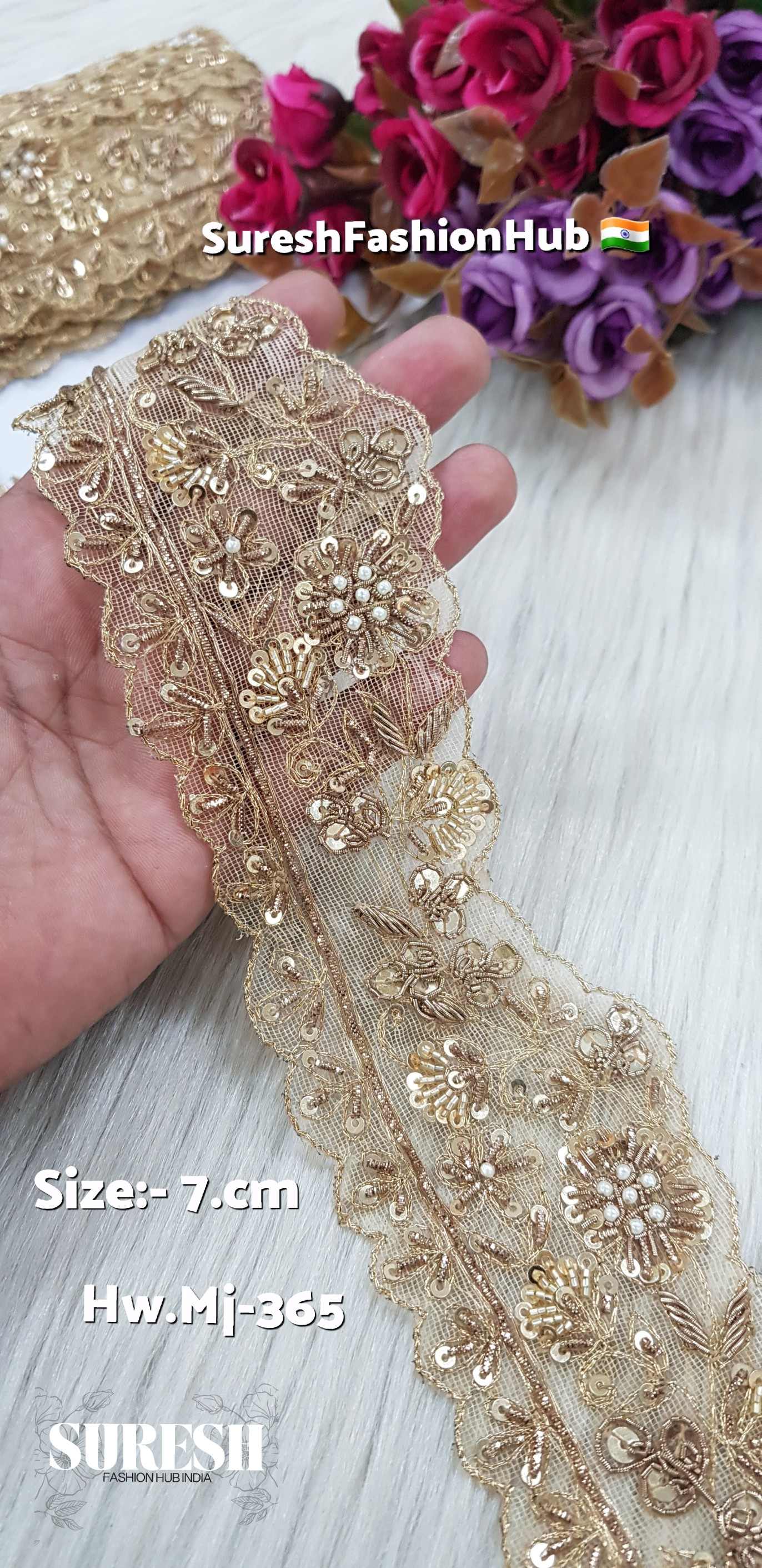 Antique Matt Double Scallop Handmade Floral Lace – Hw.Mj-365