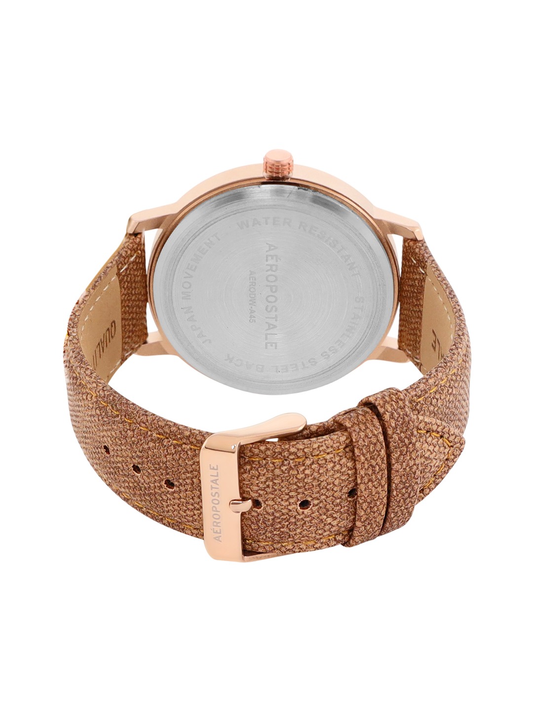 Aeropostale AERO AW A45 BLK Classic Men s Analog Quartz Wrist Watch Metal Alloy Rose Gold case Classic Black Dial