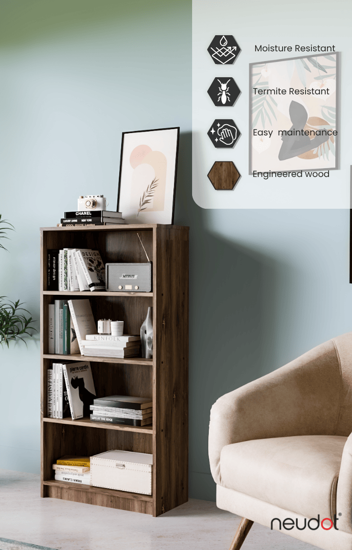 Hunter Bookshelf - Western Oak Finish