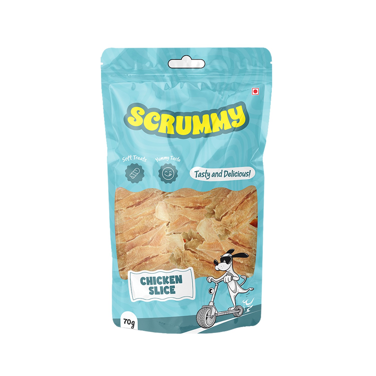 Scrummy Premium Chicken Slice Dog Treats 70g