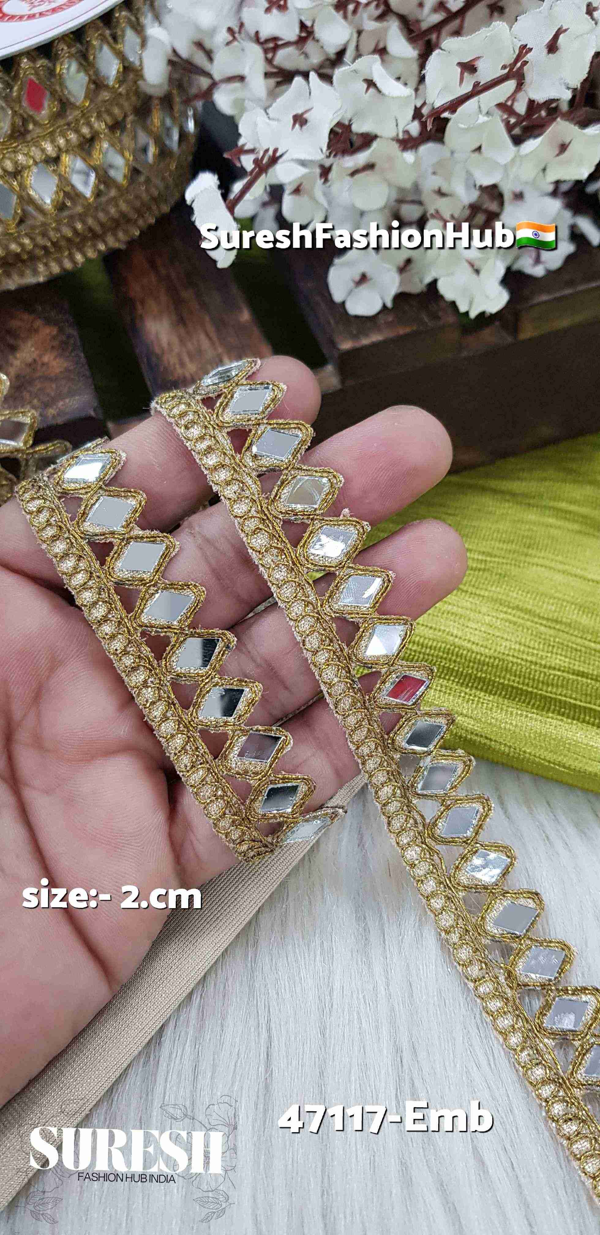 Diamond Gleam Antique Matt Mirror Lace