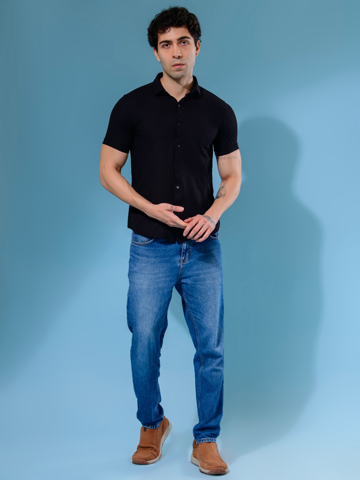 ALBION MENS NEW GARAGE 5 (BLACK) SHIRT